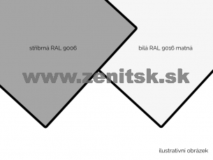 ZenitBOND 3mm Al 0,3 strieborný RAL9006 / biely mat RAL9016 ZenitBOND 3mm Al 0,3 strieborný RAL9006 / biely mat RAL9016