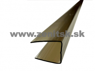 Ukončovací U profil pre hr. 10mm z polykarbonátu bronz (hnedá, dymová)