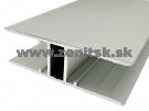 Spojovací H profil pre hrúbku 16mm z hliníku strieborný elox... Spojovací H profil pre hrúbku 16mm z hliníku strieborný elox...