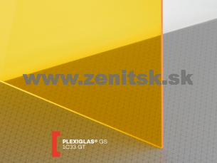 Žlté plexisklo Plexiglas GS 3mm 1C33 (priep. 63%) Žlté plexisklo Plexiglas GS 3mm 1C33 (priep. 63%)