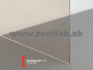 Hnedé (dymové) plexisklo Plexiglas GS 5mm 7C22 (priep. 56%)   (šírka: 1520 mm, dĺžka: 2030 mm)  Hnedé (dymové) plexisklo Plexiglas GS 5mm 7C22 (priep. 56%)   (šírka: 1520 mm, dĺžka: 2030 mm)