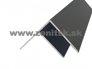 Predĺžený F profil na hr. 16mm z hliníku hnedý elox Predĺžený F profil na hr. 16mm z hliníku hnedý elox