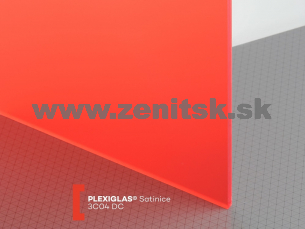Pieskované plexisklo Plexiglas Satinice 6mm červená 3C04 DC (strawberry)