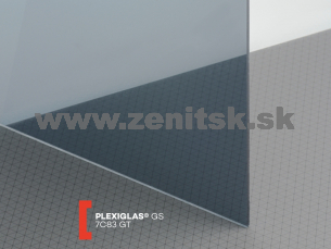 Šedé plexisklo Plexiglas GS 8mm 7C83 (priep. 21%) Šedé plexisklo Plexiglas GS 8mm 7C83 (priep. 21%)