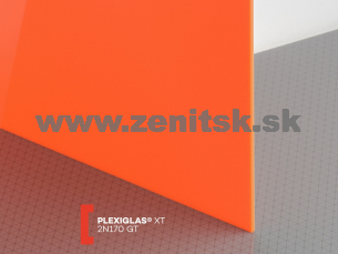 Oranžové plexisklo Plexiglas XT 3mm 2N170 (priep. 6%) Oranžové plexisklo Plexiglas XT 3mm 2N170 (priep. 6%)