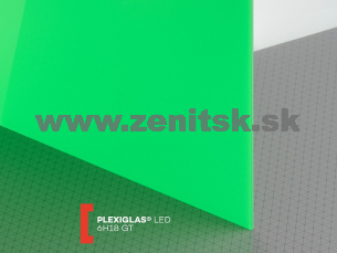 Zelené plexisklo Plexiglas LED 3mm 6H18 nasvetľovacie Zelené plexisklo Plexiglas LED 3mm 6H18 nasvetľovacie