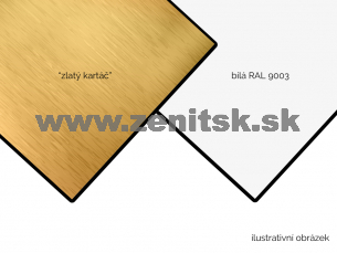 ACP BOND 3mm Al 0,3 zlatá brúsená / biela RAL9003 ACP BOND 3mm Al 0,3 zlatá brúsená / biela RAL9003