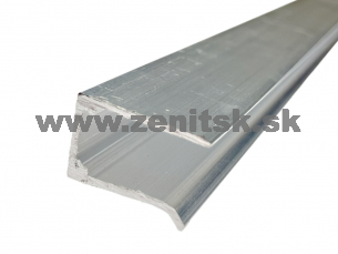 Ukončovací U profil na hr. 10mm z hliníku bez povrchovej úpravy