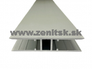 Spojovací H profil pre hr. 10 mm z hliníku strieborný elox... Spojovací H profil pre hr. 10 mm z hliníku strieborný elox...