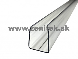 Ukončovací U profil pre hr. 16mm z polykarbonátu číry