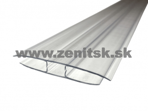 Spojovací H profil pre hr. 8mm z polykarbonátu číry Spojovací H profil pre hr. 8mm z polykarbonátu číry