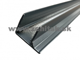 Ukončovací F profil na hr. 16mm z hliníku šedý antracit