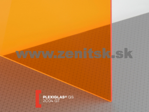 Oranžové plexisklo Plexiglas GS 3mm 2C04 (priep. 39%) Oranžové plexisklo Plexiglas GS 3mm 2C04 (priep. 39%)