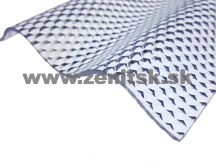 Vlnitá polykarbonátová doska 76/18 číra so štruktúrou včelí plast Suntuf Vlnitá polykarbonátová doska 76/18 číra so štruktúrou včelí plast Suntuf