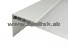 Predĺžený F profil pre hrúbku 6mm z hliníku strieborný elox... Predĺžený F profil pre hrúbku 6mm z hliníku strieborný elox...