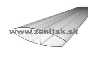 Spojovací H profil pre hr. 16mm z polykarbonátu číry Spojovací H profil pre hr. 16mm z polykarbonátu číry
