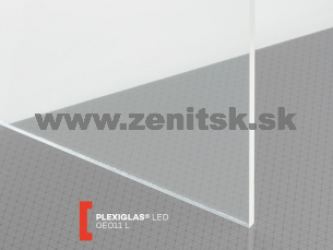 Číre plexisklo Plexiglas LED 6mm 0E011 L nasvetľovacie Číre plexisklo Plexiglas LED 6mm 0E011 L nasvetľovacie