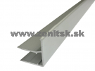 Ukončovací F profil na hr. 8mm z hliníku strieborný elox <br/><span... Ukončovací F profil na hr. 8mm z hliníku strieborný elox <br/><span...