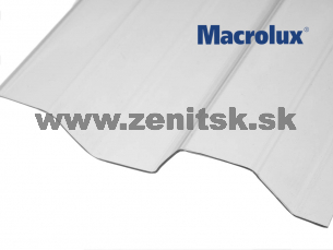 Trapézová polykarbonátová doska 76/18 číra hladká Macrolux 0,8mm Trapézová polykarbonátová doska 76/18 číra hladká Macrolux 0,8mm