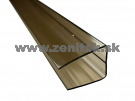 Ukončovací U profil pre hr. 10mm z polykarbonátu bronz (hnedá,... Ukončovací U profil pre hr. 10mm z polykarbonátu bronz (hnedá,...